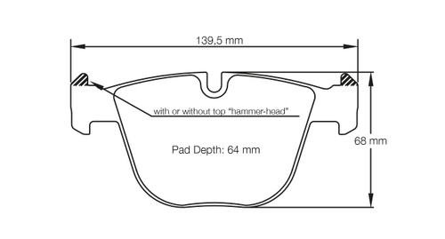 Pagid S8021 RSL 1 Rear Brake Pads for BMW 1M E82 / E90 M3 / E60 M5 - S8021L01001