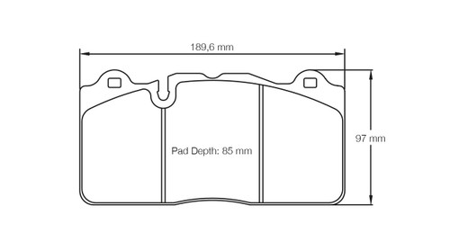 Pagid S8091 RSC 2 Front Brake Pads for Brembo XA5.71.xx 6 piston D85 Caliper - S8091C02001