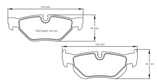 Pagid S8035 RSL 29 Rear Brake Pads for BMW E81 / E87 1 Series & E90 3 Series - E8035R2901