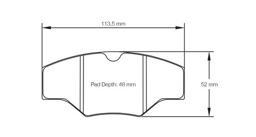 Pagid S1265 RST 1  Brake Pads for Alcon H type [4463] D40 / D44 / D48 & AP CP 2361 / CP2340 D40 / D48 / CP3228-26/27 S4 Caliper - S1265T01001
