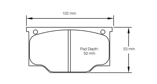Pagid S1192 RSH 42 Brake Pads for Alcon A Type & Lucas / Girling AR 5 Calipers - S1192H42001