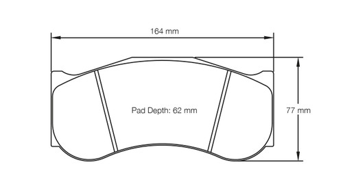 Pagid S2017 RSL 1E Front Brake Pads for Chevrolet Callaway Z06.R GT3 / Corvette C7 GT3 / Honda NSX GT3 - S2017L1E001