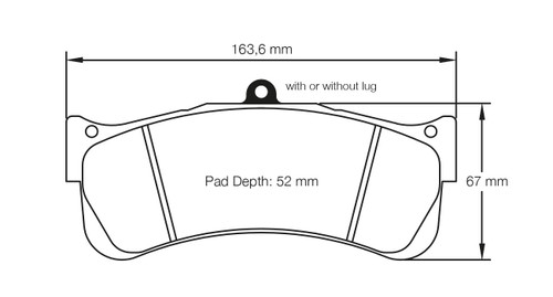 Pagid S8038 RSL 1E Front Brake Pads for Porsche 997 GT3 - S8038L1E001
