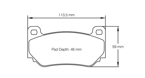 Pagid S4349 RST 2E Brake Pads for AP Racing CP7600 D46 - S4349T2E001