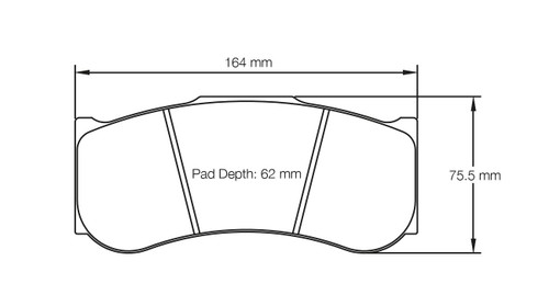 Pagid S2019 RST 1 Front Brake Pads for BMW M4 GT4 (F82) / M6 GT3 / M6 GTLM - S2019T01001