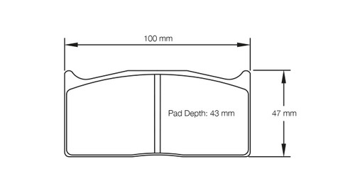 Pagid S1283 RS 42 Rear Brake Pads for Mitsubishi EVO X Rally - E128342010