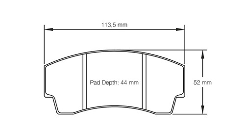 Pagid S2127 RSL 1 Brake Pads for AP Racing CP3345 D44 & Alcon H type [4463] D40 / D44 / D48 - S2127L01001