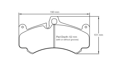 Pagid S8004 RSL 1 Front Brake Pads for Porsche 997 GT3 Cup - S8004L01001