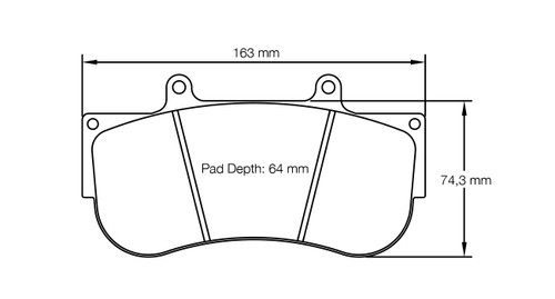Pagid S2564 RST 2E Front Brake Pads for AP Racing CP6269 Calipers - S2564T2E001