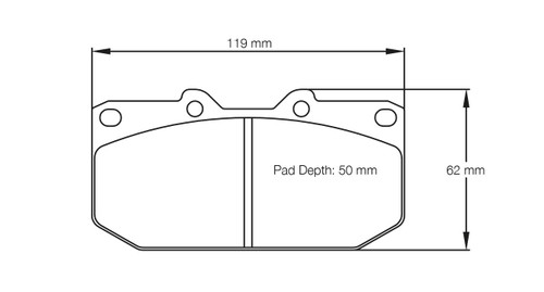 Pagid S1406 RSL 1 Front Brake Pads for Mitsubishi 3000 GT VR4 / Nissan 300ZX - S1406L01001