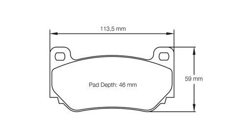Pagid S8076 RS 14 Brake Pads for AP Racing CP7600 D46 Caliper - E8076R1401