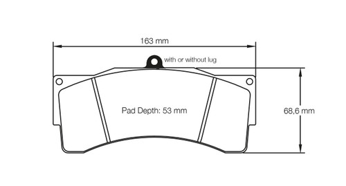 Pagid S2557 RST 1 Front Brake Pads for BMW Z4 GT3 / McLaren MP4-12C GT3 - S2557T01001