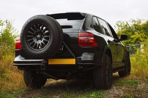 Porsche Cayenne 957 Darkside Overland Rear Tubular Bumper with Optional Swing Out Wheel Carrier Porsche Cayenne 957 Darkside Overland Rear Tubular Bumper with Optional Swing Out Wheel Carrier