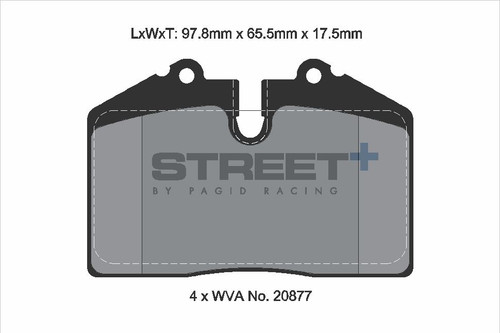 Pagid Racing Street+ Audi B4 RS2 Quattro / Porsche 911 (964) Rear Brake Pad Set - T8002SP2001