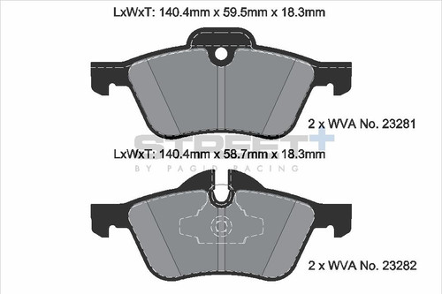 Pagid Racing Street+ Mini R50 / R52 / R53 Front Brake Pad Set - T8020SP2001