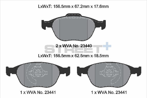 Pagid Racing Street+ Ford Focus Mk1 RS / ST170 Front Brake Pad Set - T8174SP2001