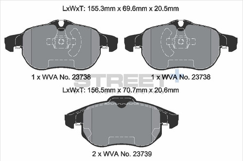 Pagid Racing Street+ Vauxhall Astra VXR Mk5 Front Brake Pad Set - T8294SP2001 Pagid Racing Street+ Vauxhall Astra VXR Mk5 Front Brake Pad Set - T8294SP2001
