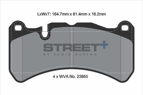 Pagid Racing Street+ Mercedes CLK (C209) / Maserati Quattroporte Front Brake Pad Set - T8052SP2001