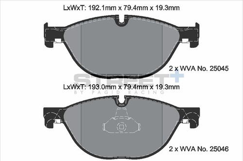 Pagid Racing Street+ BMW 5 / 6 / 7 F Series Front Brake Pad Set - T8106SP2001