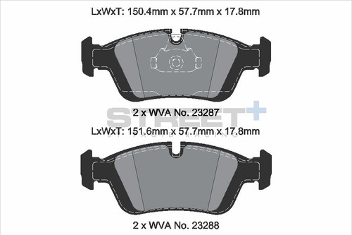 Pagid Racing Street+ BMW 3 Series E36 / E46 Front Brake Pad Set - T8168SP2001