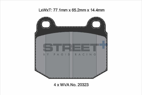 Pagid Racing Street+ Lotus Elise / Exige Front Brake Pad Set - T8148SP2001 Pagid Racing Street+ Lotus Elise / Exige Front Brake Pad Set - T8148SP2001
