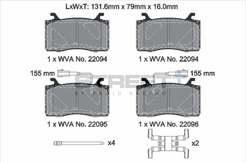 Pagid Racing Street+ BMW Alfa Romeo GIULIA (952_) Front Brake Pad Set - T8284SP2001 Pagid Racing Street+ BMW Alfa Romeo GIULIA (952_) Front Brake Pad Set - T8284SP2001