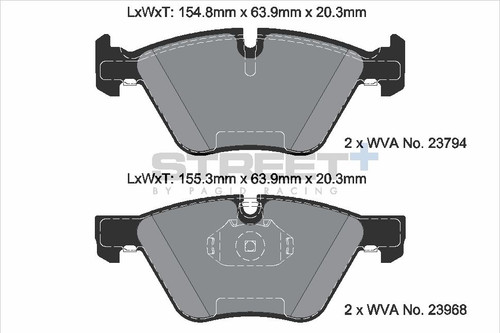 Pagid Racing Street+ BMW 3 Series E9X Front Brake Pad Set - T8045SP2001 Pagid Racing Street+ BMW 3 Series E9X Front Brake Pad Set - T8045SP2001