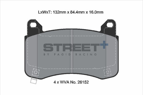 Pagid Racing Street+ Tesla Model 3 / Y Front Brake Pad Set - T8280SP2001