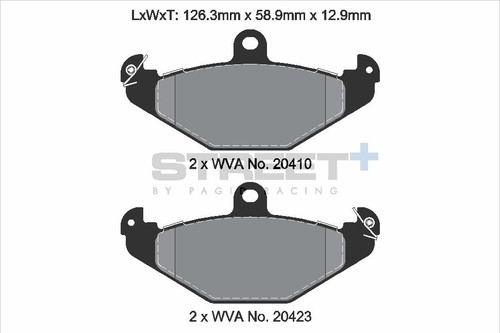 Pagid Racing Street+ Lotus Elise / Exige Rear Brake Pad Set - T8150SP2001 Pagid Racing Street+ Lotus Elise / Exige Rear Brake Pad Set - T8150SP2001