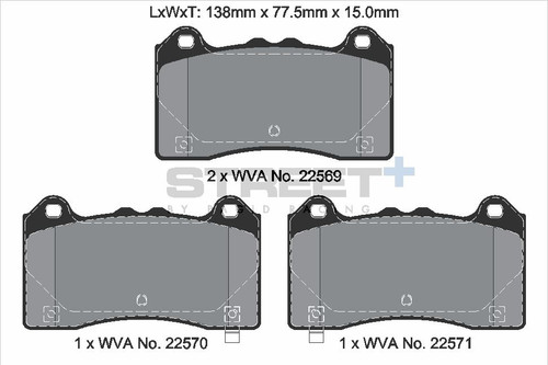 Pagid Racing Street+ Ford Focus RS Mk3 Brake Front Pad Set - T8163SP2001