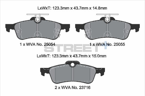 Pagid Racing Street+ Honda Civic Type R (FK2) Rear Brake Pad Set - T8196SP2001