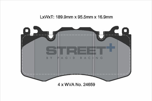 Pagid Racing Street+ Land Rover Defender / Discovery / Range Rover Front Brake Pad Set - T8085SP2001 Pagid Racing Street+ Land Rover Defender / Discovery / Range Rover Front Brake Pad Set - T8085SP2001