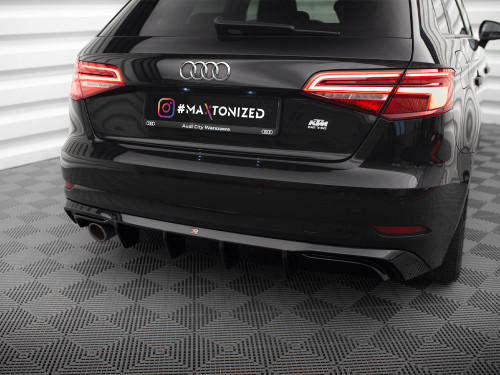 Maxton Rear Valance Audi A3 Sportback 8V Facelift (Version with one exhaust tip on single side) Maxton Rear Valance Audi A3 Sportback 8V Facelift (Version with one exhaust tip on single side)
