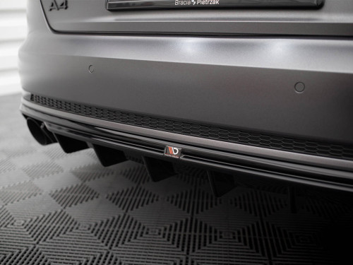 Maxton Rear Valance Audi A4 S-Line B9 (Version with single exhaust tips on both sides)