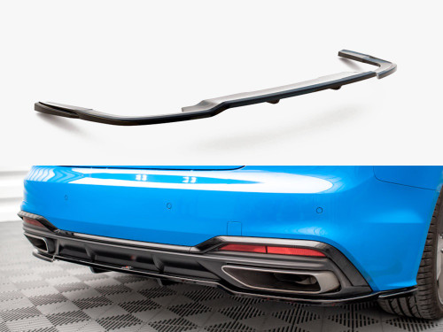 Maxton Central Rear Splitter (Vertical Bars) Audi A5 S-Line F5 Facelift