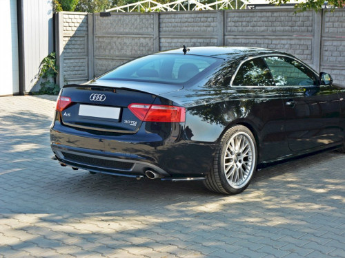 Maxton Central Rear Splitter (Vertical Bars) Audi A5 S-Line 8T