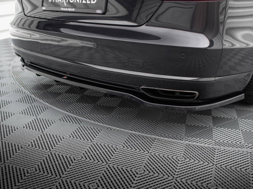Maxton Central Rear Splitter (Vertical Bars) Audi A8 D4 Facelift Maxton Central Rear Splitter (Vertical Bars) Audi A8 D4 Facelift
