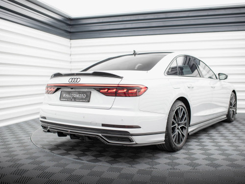 Maxton Central Rear Splitter (Vertical Bars) Audi A8 S-Line D5