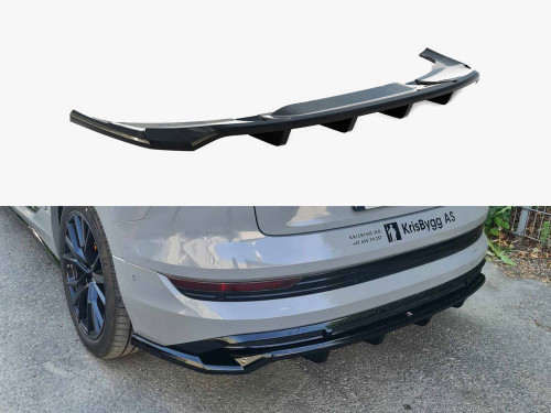 Maxton Central Rear Splitter (Vertical Bars) Audi e-Tron S-Line