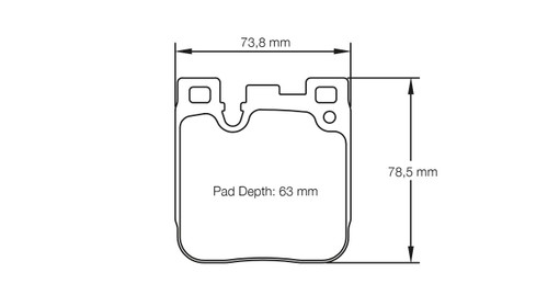 Pagid E4933 RS29 Rear Pads - BMW M Performance 345mm 2 Pot
