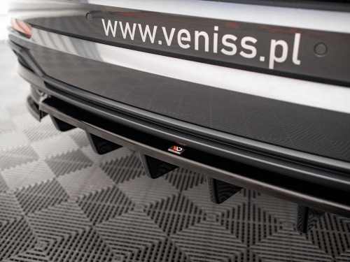 Maxton Central Rear Splitter (Vertical Bars) Audi Q3 S-Line F3