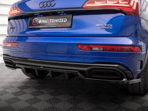 Maxton Central Rear Splitter (Vertical Bars) Audi Q5 S-Line SUV Mk2 Facelift Maxton Central Rear Splitter (Vertical Bars) Audi Q5 S-Line SUV Mk2 Facelift