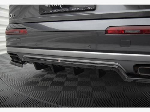 Maxton Central Rear Splitter (Vertical Bars) Audi Q7 Mk2 Maxton Central Rear Splitter (Vertical Bars) Audi Q7 Mk2