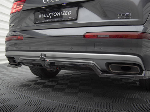 Maxton Central Rear Splitter (Vertical Bars) Audi Q7 Mk2 Maxton Central Rear Splitter (Vertical Bars) Audi Q7 Mk2