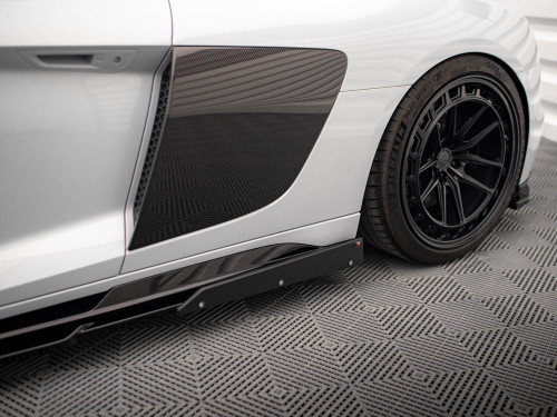 Maxton Side Skirts Diffusers V.2 + Flaps Audi R8 Mk2 Facelift
