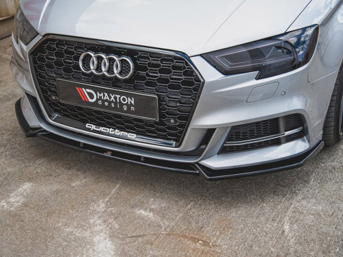 Maxton Front Splitter V.3 Audi S3 / A3 S-Line 8V Facelift Sedan (2016-2020) Maxton Front Splitter V.3 Audi S3 / A3 S-Line 8V Facelift Sedan (2016-2020)
