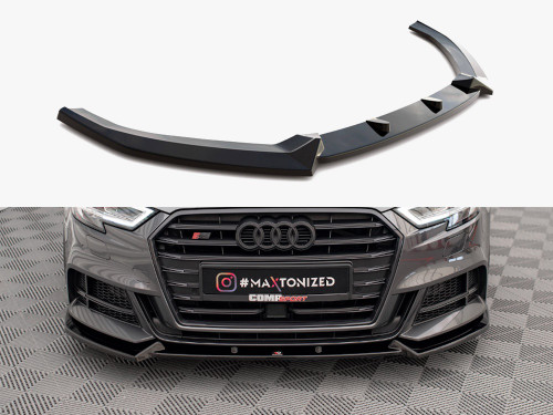 Maxton Front Splitter V.1 Audi S3 / A3 S-Line Sportback 8V Facelift Maxton Front Splitter V.1 Audi S3 / A3 S-Line Sportback 8V Facelift