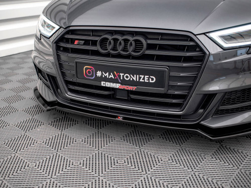 Maxton Front Splitter V.2 Audi S3 / A3 S-Line Sportback 8V Facelift Maxton Front Splitter V.2 Audi S3 / A3 S-Line Sportback 8V Facelift