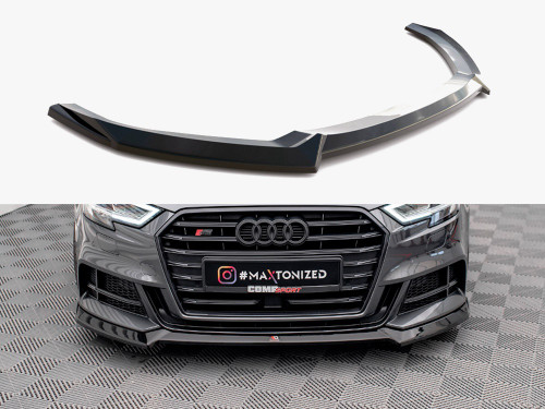 Maxton Front Splitter V.3 Audi S3 / A3 S-Line Sportback 8V Facelift Maxton Front Splitter V.3 Audi S3 / A3 S-Line Sportback 8V Facelift
