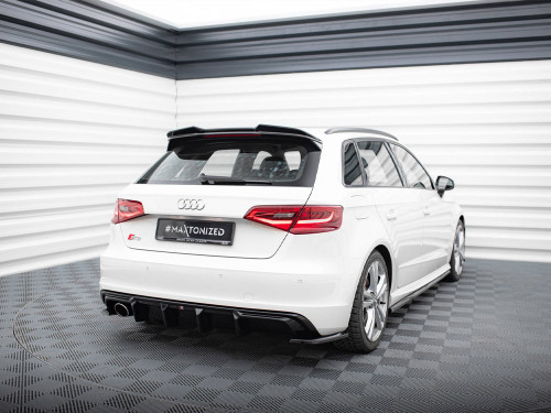 Maxton Rear Valance Audi A3 S-Line Sportback 8V (Version with single exhaust tips on one side) Maxton Rear Valance Audi A3 S-Line Sportback 8V (Version with single exhaust tips on one side)